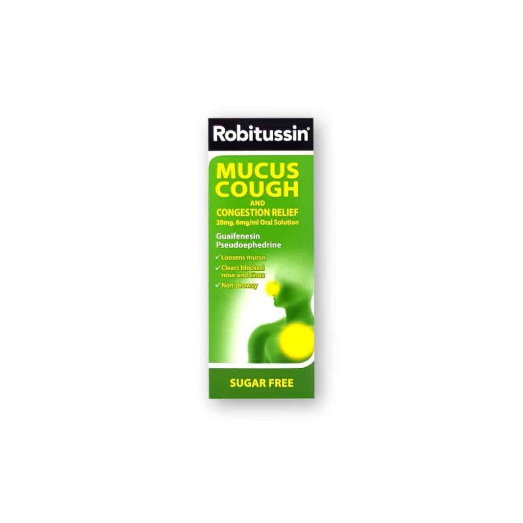 Robitussin Mucus Cough and Congestion Relied 20mg, 6mgml Oral Solution