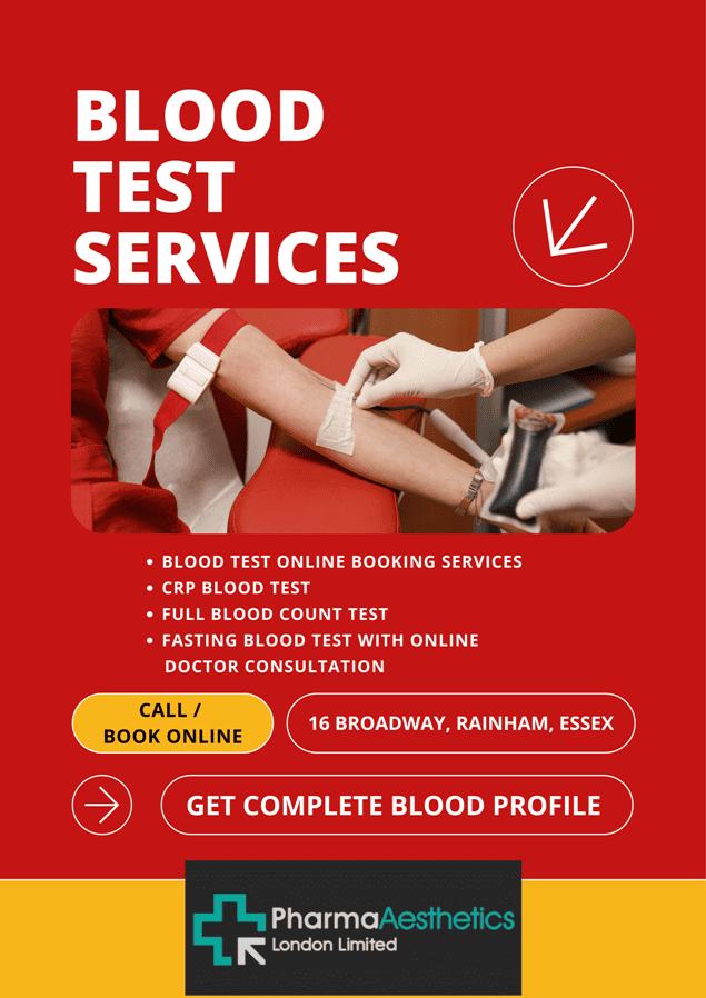 Blood Test Online Services by Pharma Aesthetics Essex London