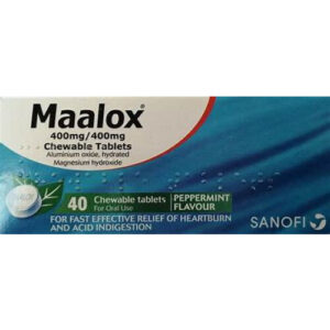 Maalox Chewable Tablets 400mg/400mg-Mint