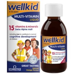 Vitabiotics WellKid Multivitamin Liquid 150ml Orange Flavour 4 to 12 Years