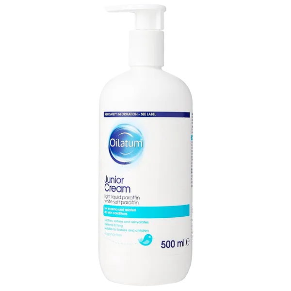 Oilatum Junior Cream 500ml | For Dry & Itchy Skin Conditions Eczema & Dermatitis