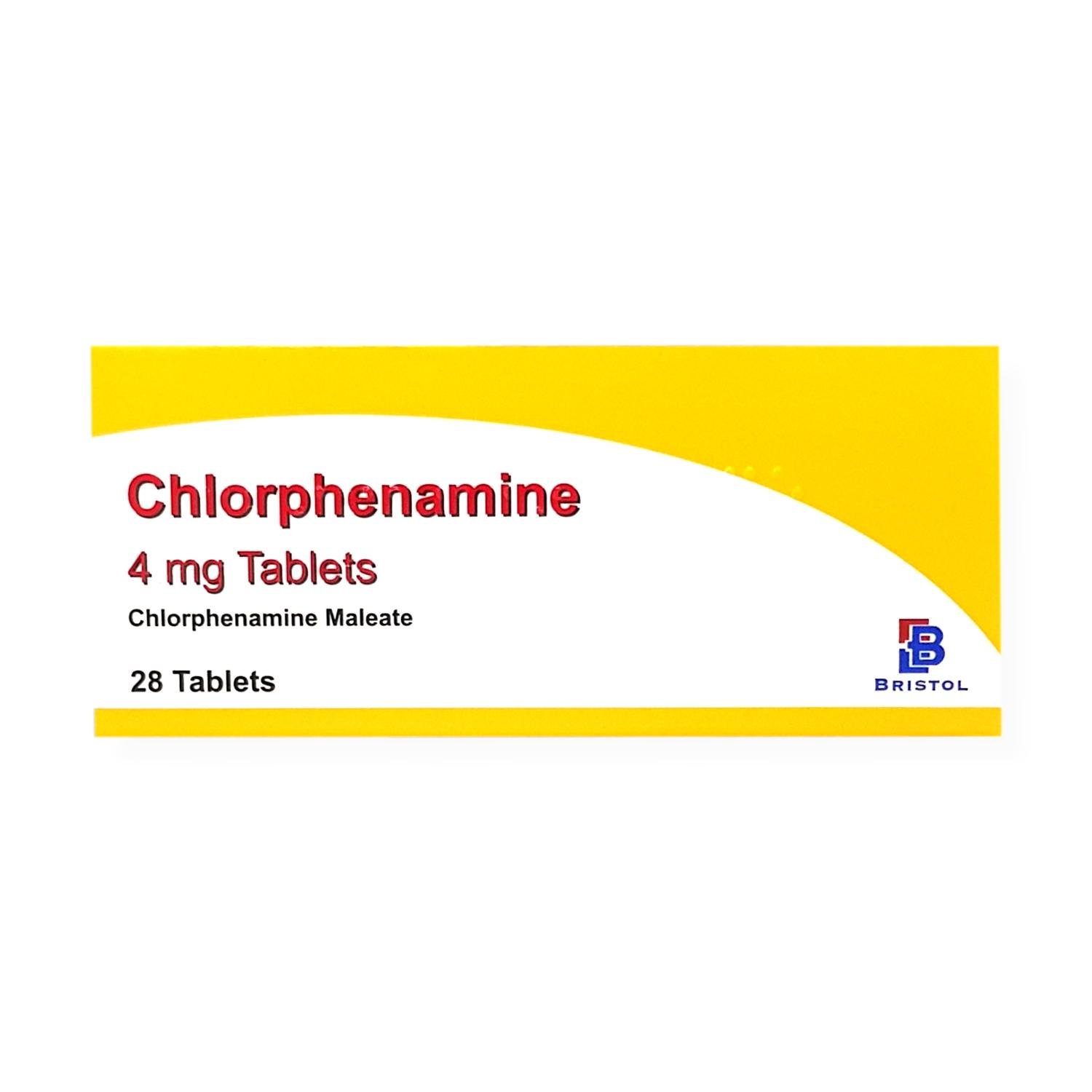 Chlorphenamine Maleate 4 mg Tablets 28