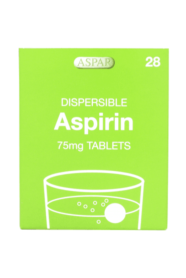 Aspirin 75mg Dispersible – 100 Tablets