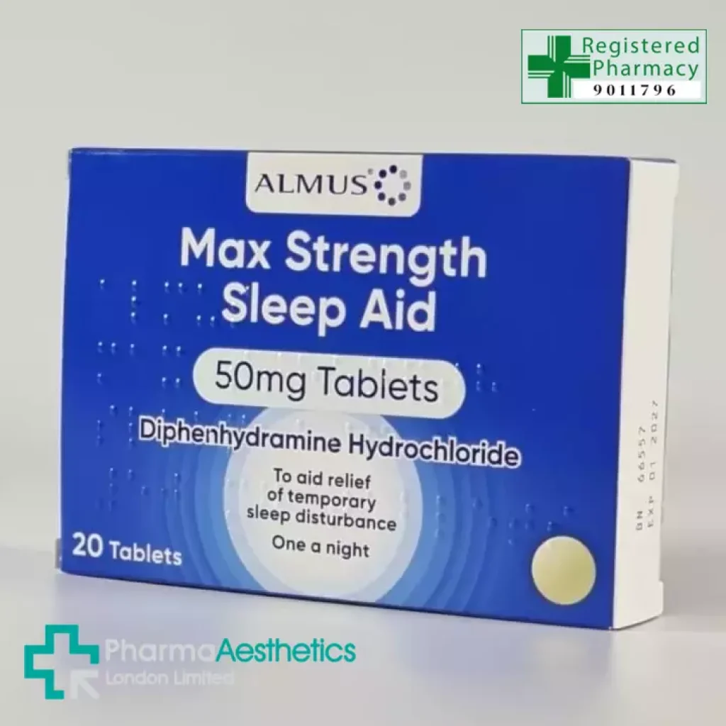 Almus Max Strength Sleep Aid 50mg(Tablets 20)