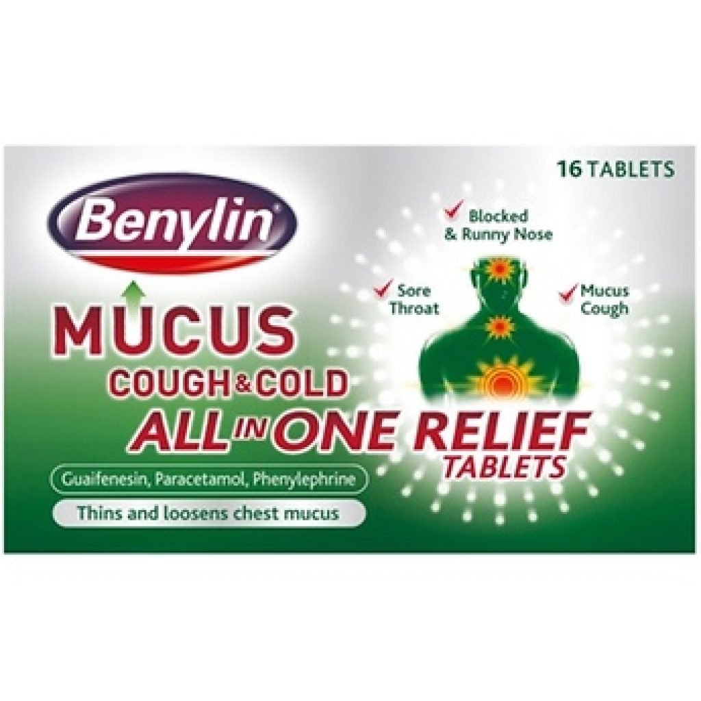 Benylin Mucus Cough & Cold All in one Relief Tabs-16s