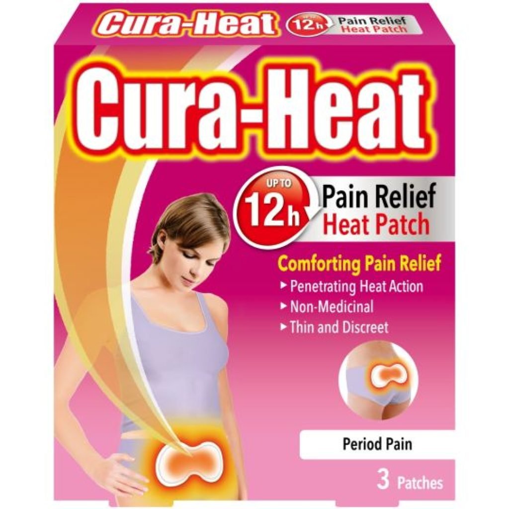 Cura Heat Period Pain Relief 3 Patches