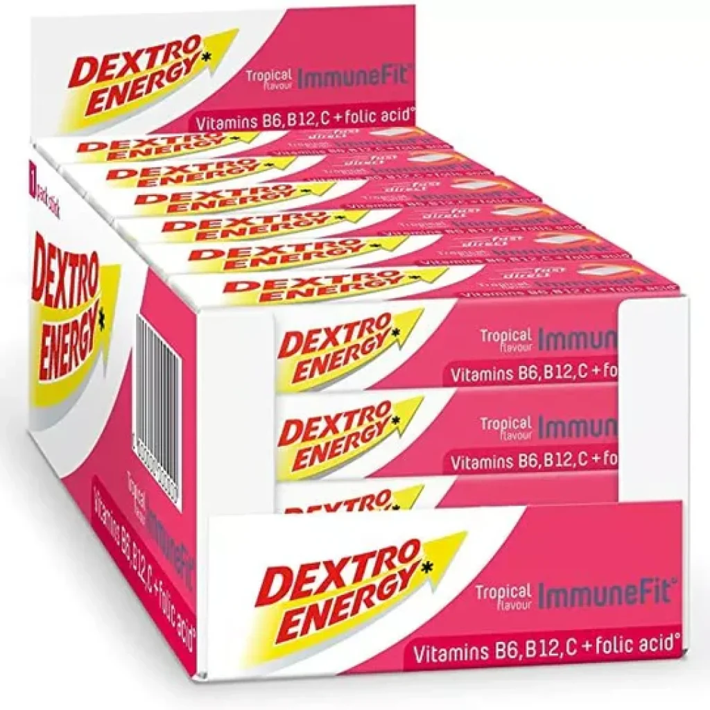 Dextro Energy Tablets Tropical + 10 Vitamins – 47g – Pack Of 24