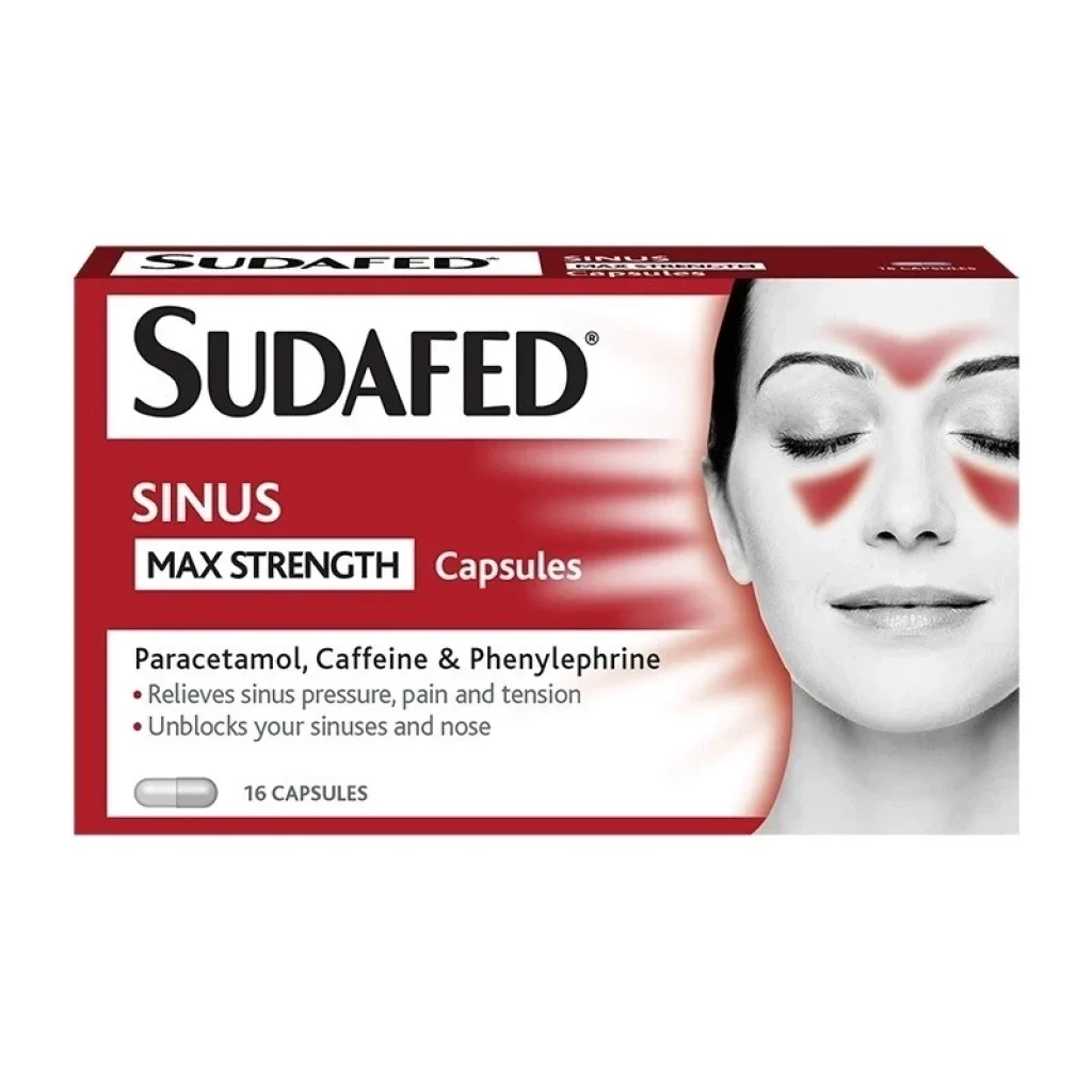 Sudafed Sinus Max Strength (16 Capsules)